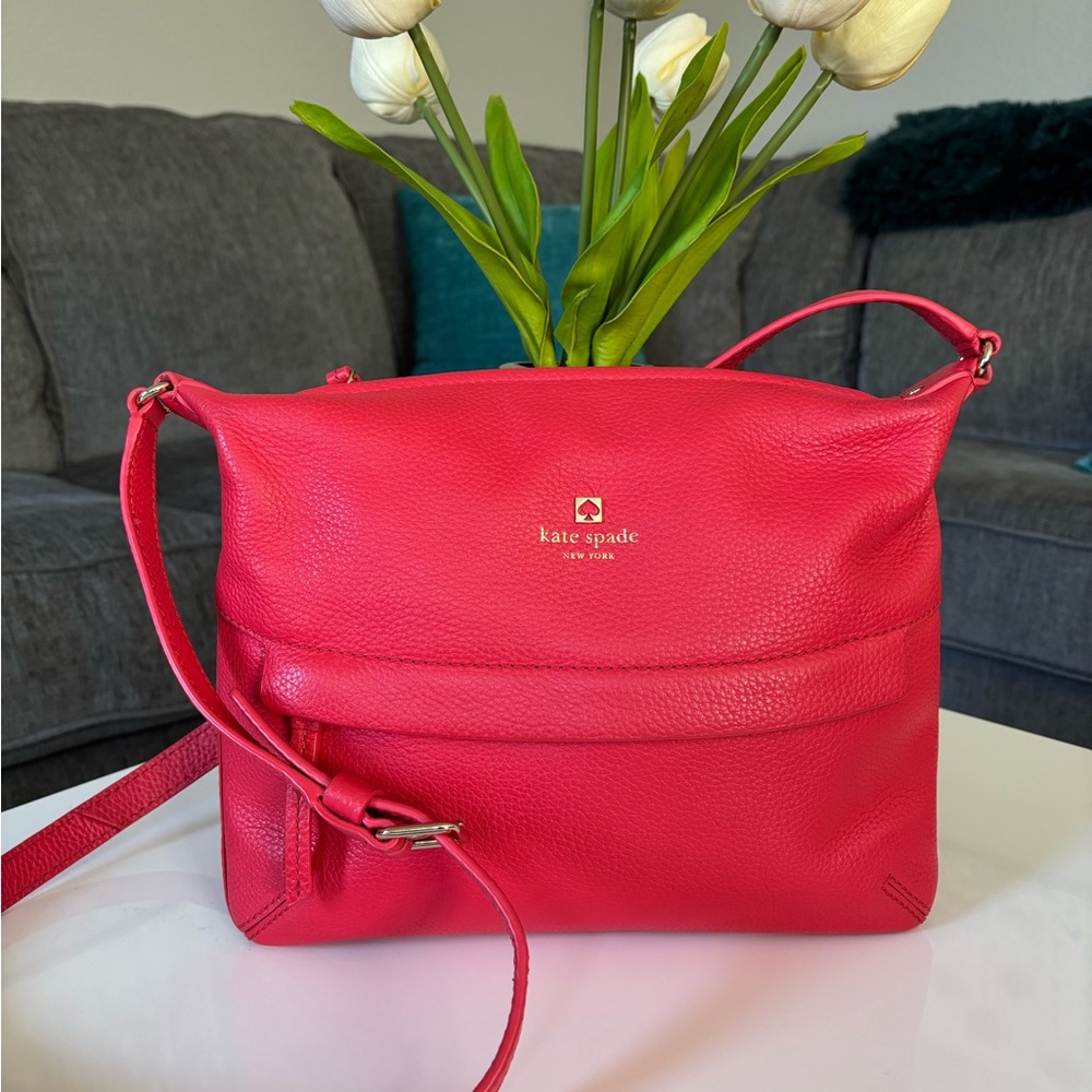 EUC Kate Spade Pebbled Leather Shoulder Bag / Crossbody bag - Picture 10 of 16
